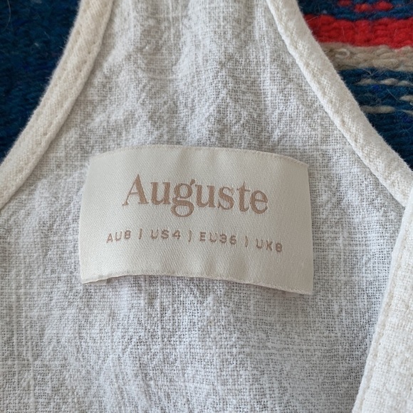 Auguste the Label sunset white 100% ramie overall romper, size Small (4) - Picture 10 of 15